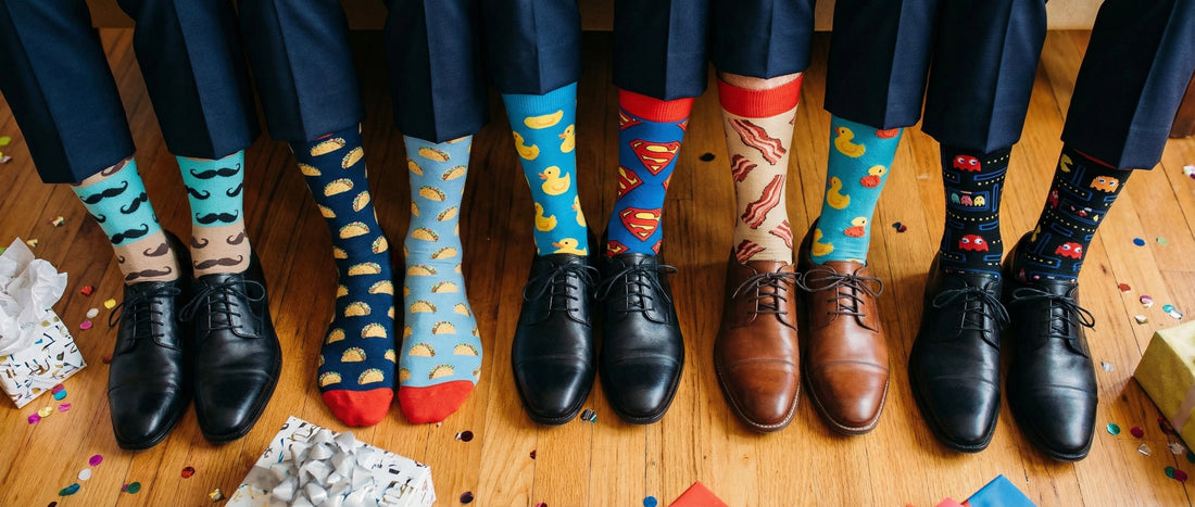DeadSoxy groomsmen matching socks for wedding day