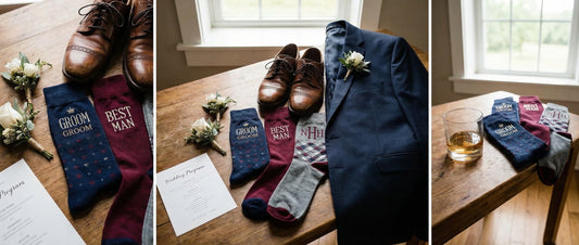 DeadSoxy groomsmen matching socks for wedding day