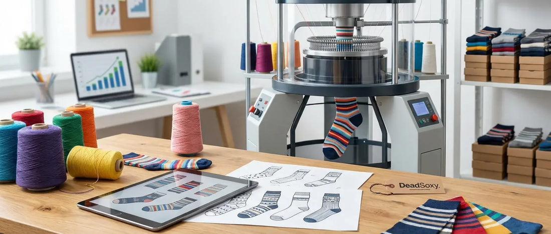 DeadSoxy private label sock branding and packaging