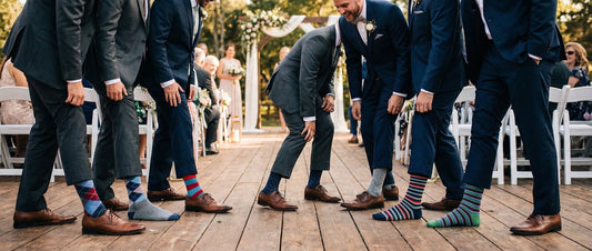 DeadSoxy groomsmen matching socks for wedding day