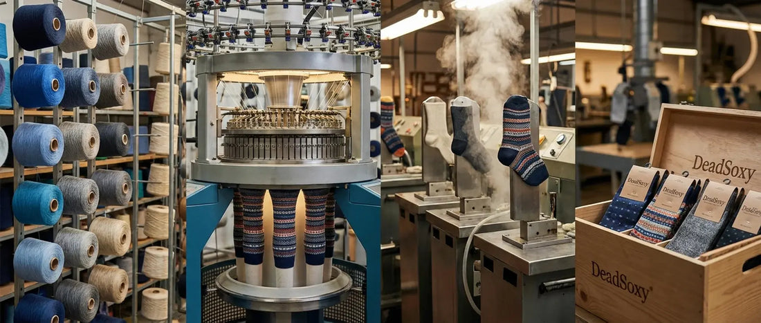 DeadSoxy sock manufacturing production line