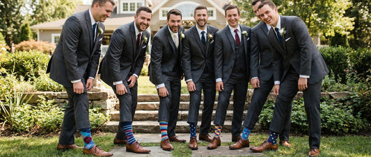 DeadSoxy groomsmen matching socks for wedding day