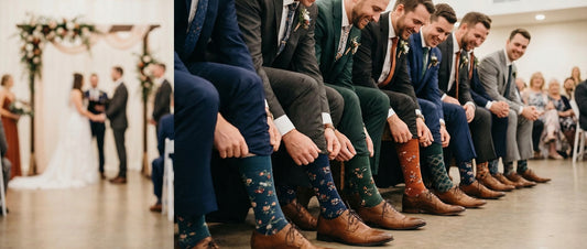DeadSoxy groomsmen matching socks for wedding day