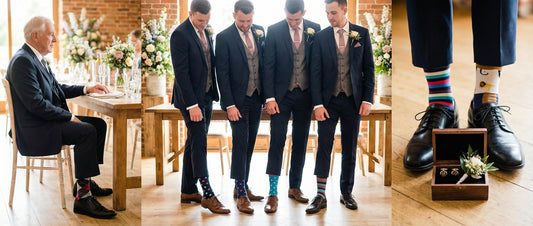 DeadSoxy wedding party coordinated sock styling
