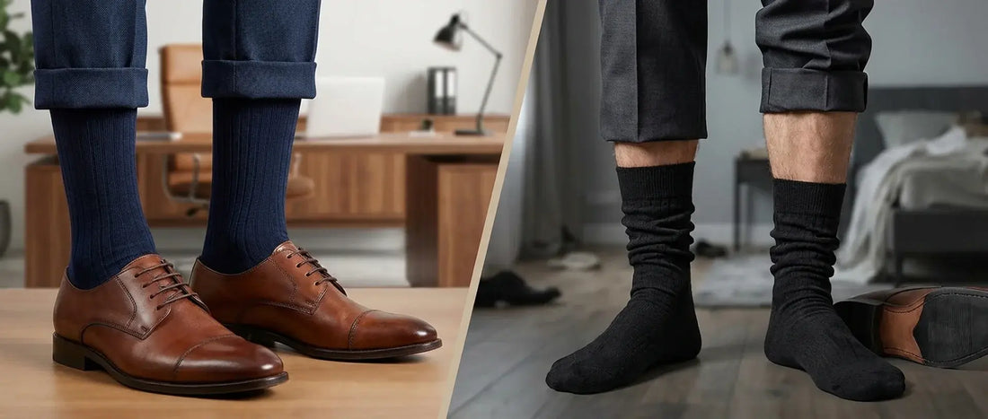 DeadSoxy dress sock paired with polished shoes