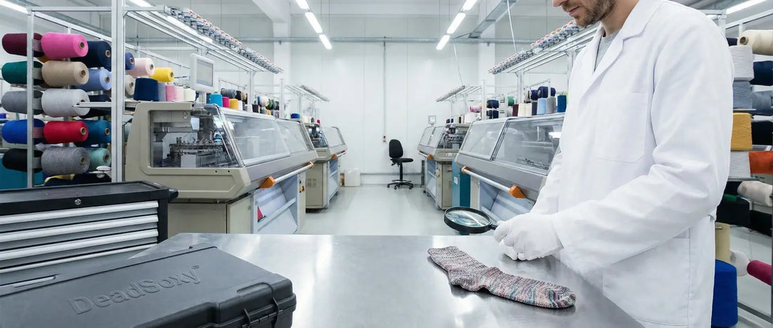 DeadSoxy sock manufacturing production line