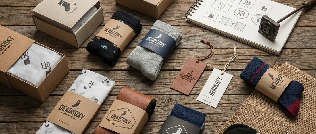 DeadSoxy private label sock branding and packaging