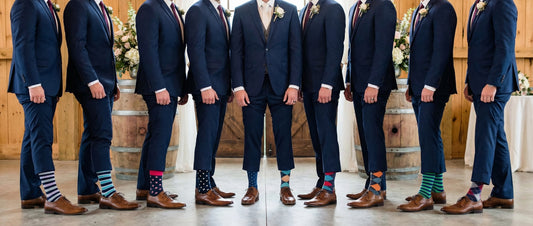 DeadSoxy groomsmen matching socks for wedding day