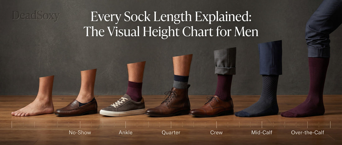 Every Sock Length Explained: The Visual Height Chart for Men