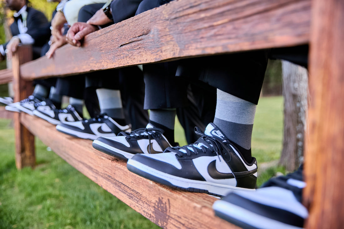 Quality matching groomsmen socks for the guys