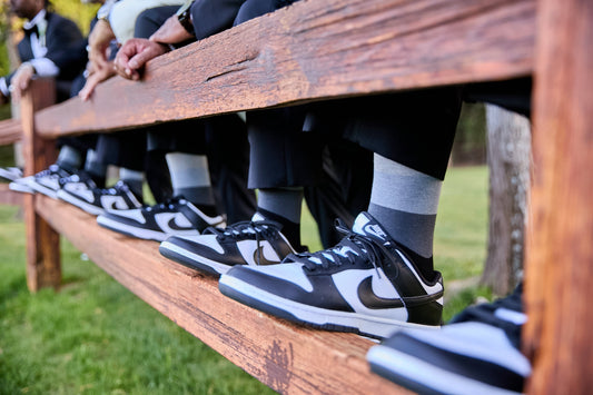 Quality matching groomsmen socks for the guys