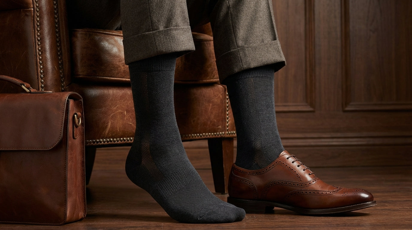 no sweat dress socks No-Show for Men | Non-Slip & Stays Hidden After a long day your socks will feel dry Men's Merino Wool Dress Socks