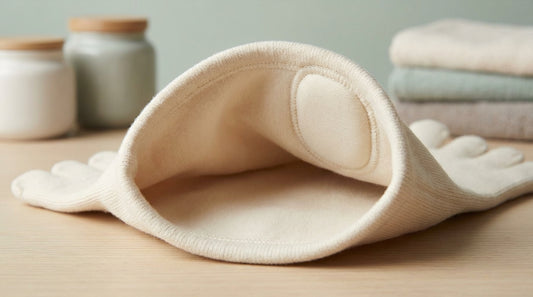 Seamless toe socks with extra padding in the bunion zone showing smooth interior construction