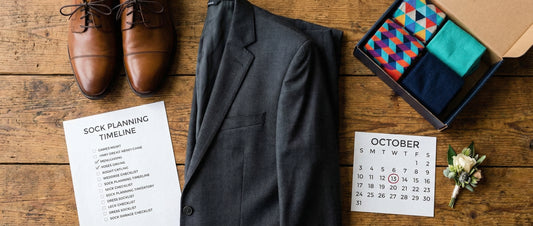 DeadSoxy wedding party coordinated sock styling