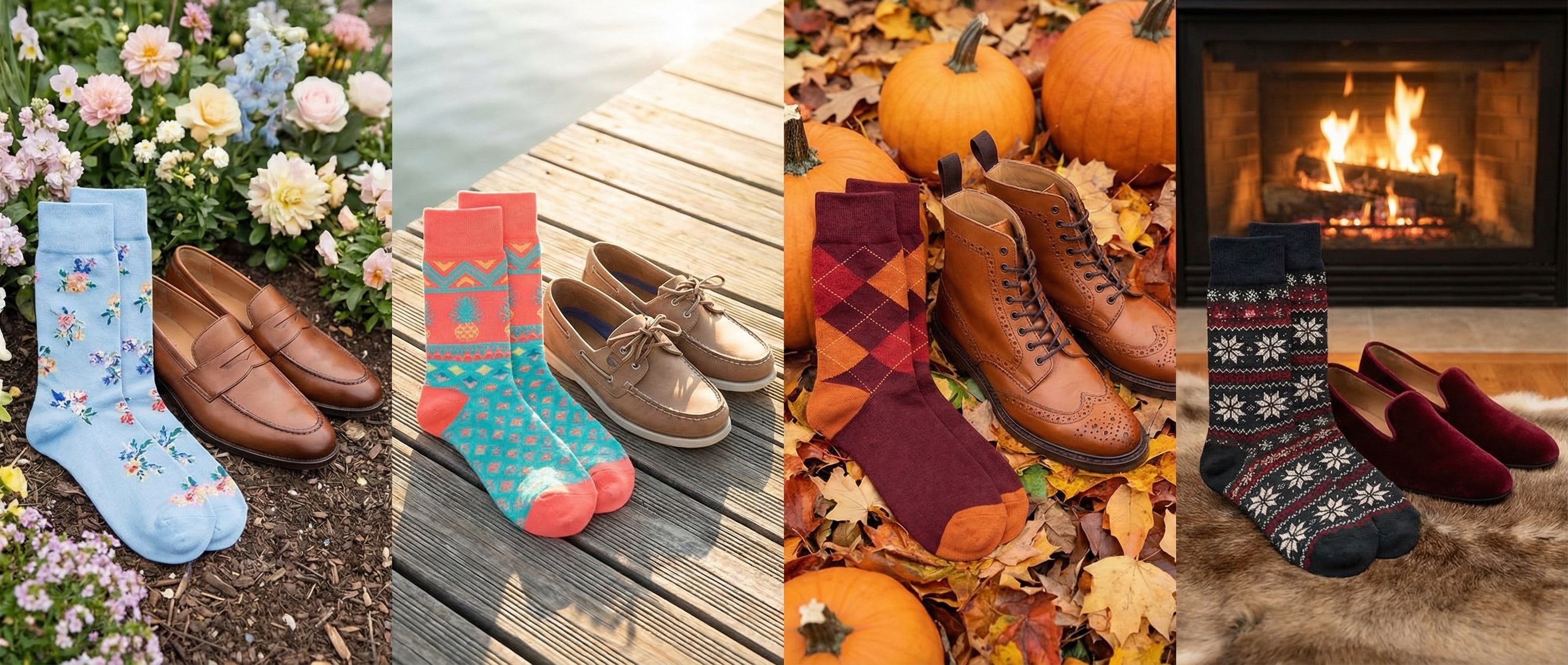 Seasonal Wedding Socks: Spring, Summer, Fall & Winter