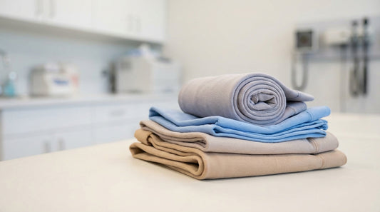 Medical compression garments for lymphedema management on a clean clinical surface