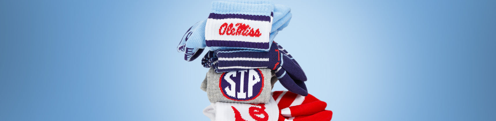 DeadSoxy Ole Miss Socks Collection Banner