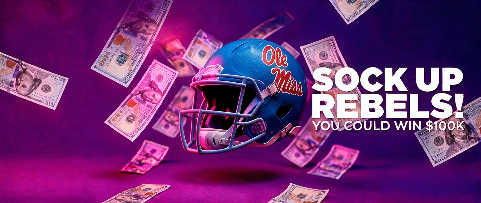 DeadSoxy Ole Miss Socks Collection Banner