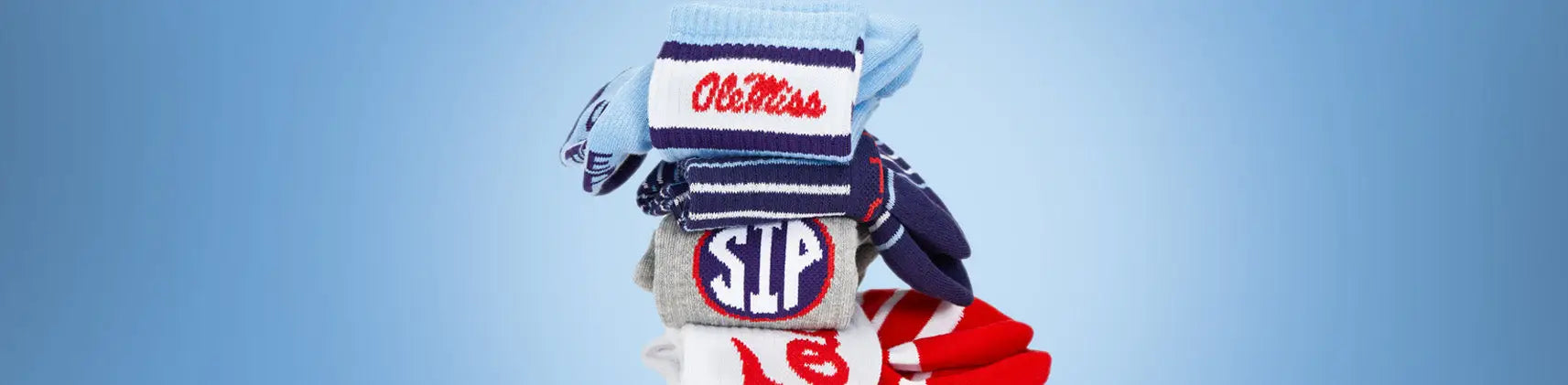 DeadSoxy Ole Miss Socks Collection Banner