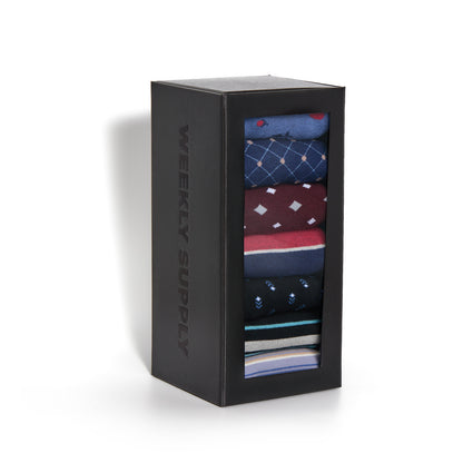 DeadSoxy Weekly Sply 7-Pack - Fancy Dress Socks - Fancy Weekly Supply Box