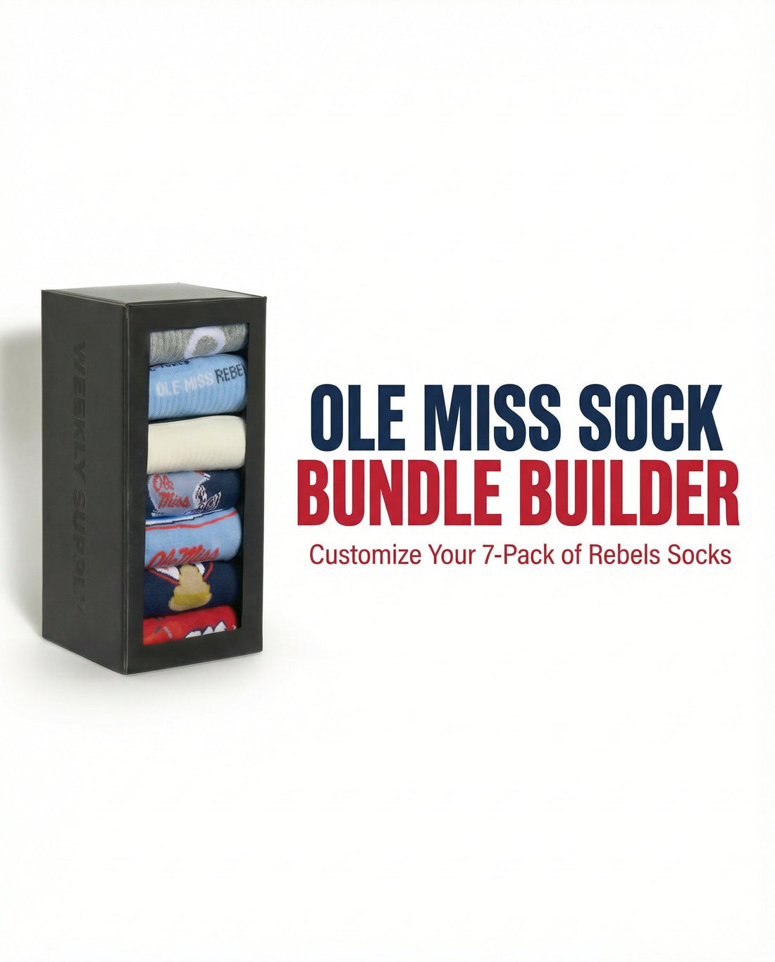 Ole Miss Sock Bundle Builder w/ Free Shipping