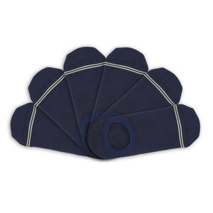 3 navy no show socks laying flat in V pattern with two thin light blue stripes over toes