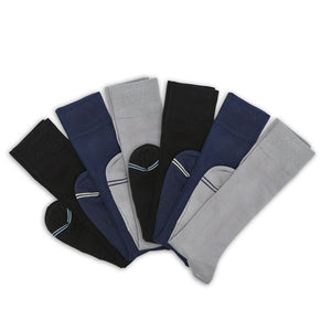 Dress Sock - Black, Navy, Grey 6-Pack