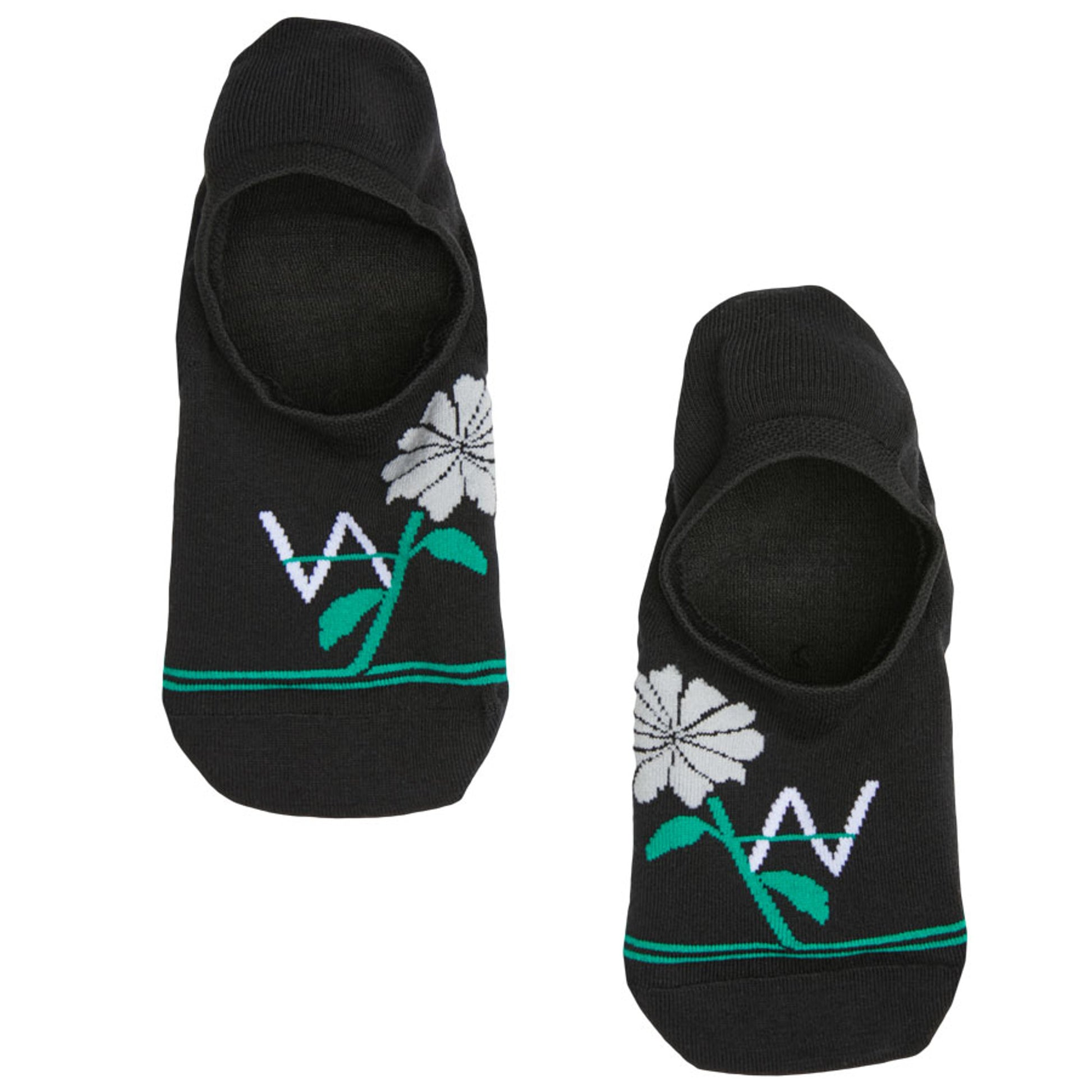 The Weitz Effect black flower no show collab socks flat lay image