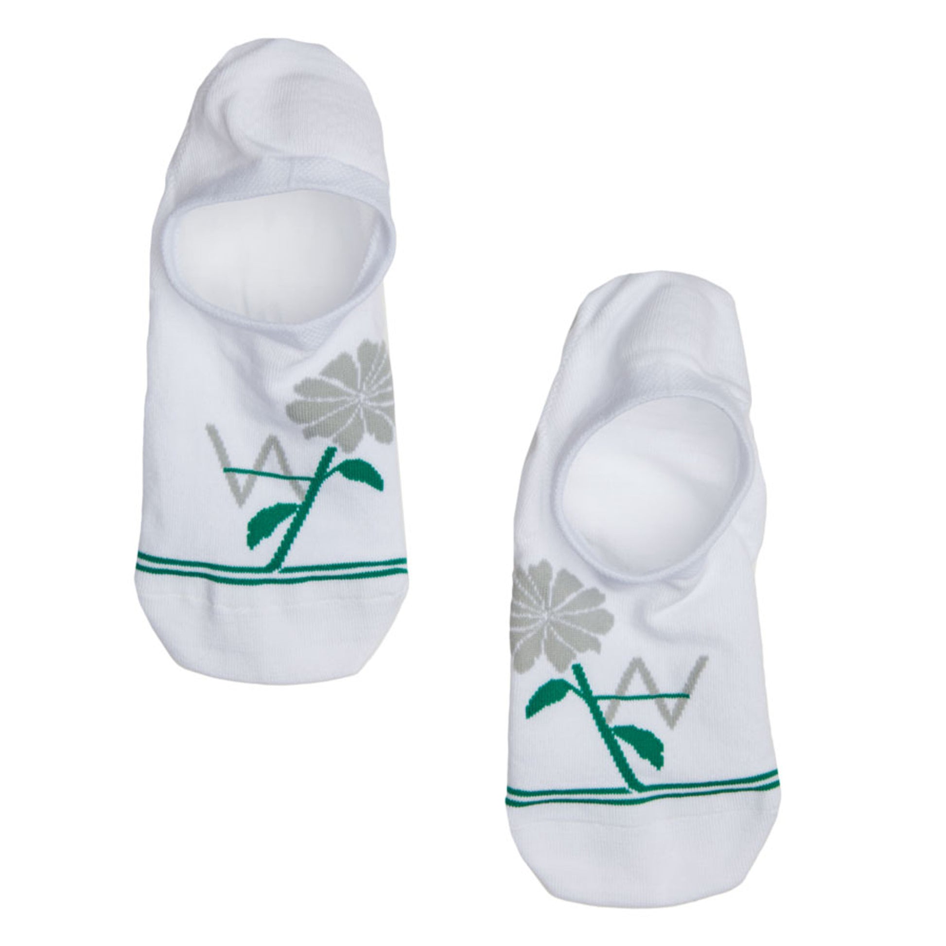 The Weitz Effect white flower no show collab socks flat lay image