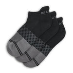 DeadSoxy Black Ankle Socks 3-Pack with plush cushioning and exclusive non-slip technology for enduring comfort.