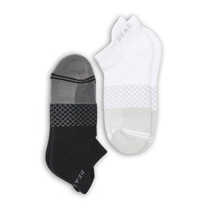2 pack ankle socks black and white