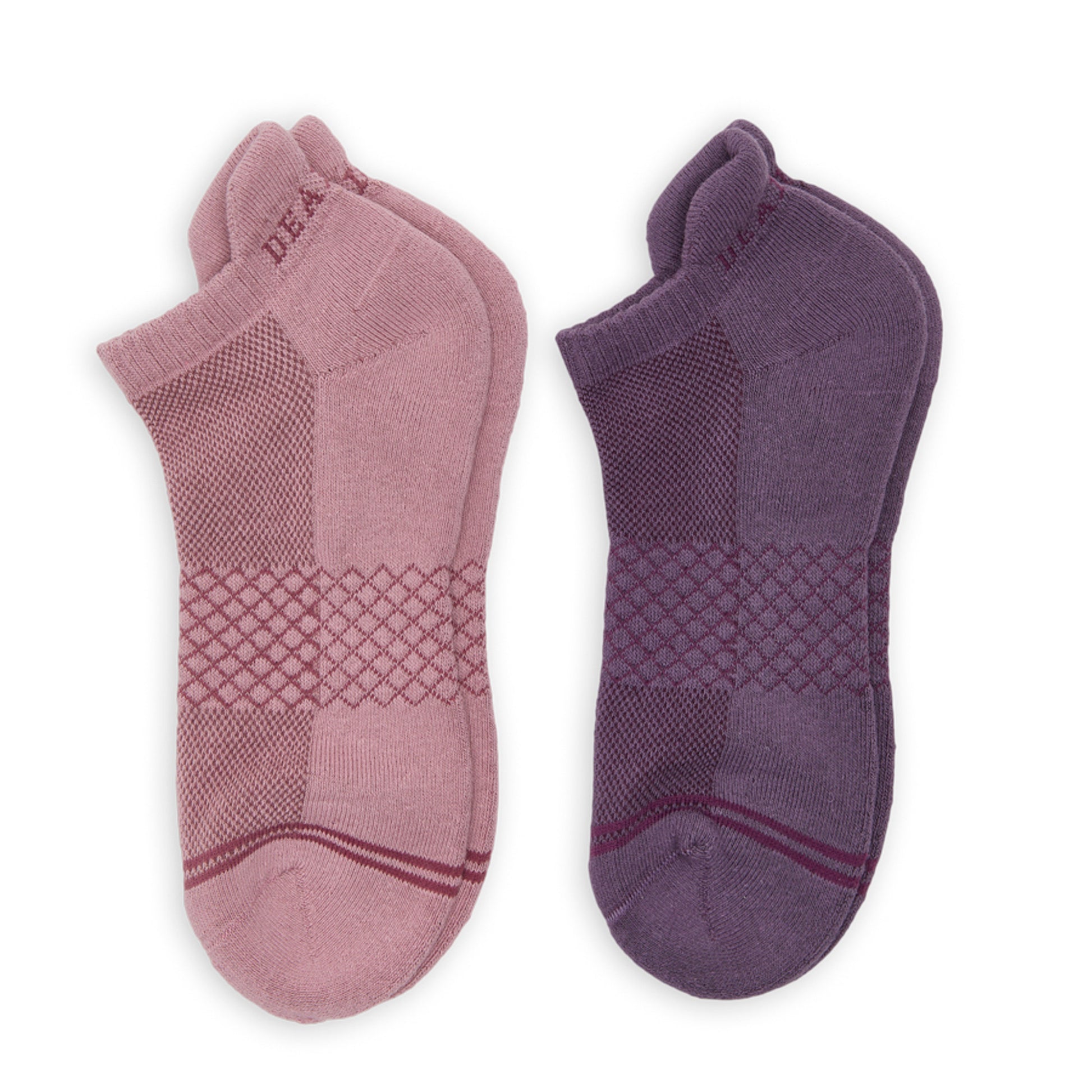 Mauve and Purple ankle sock 2 pack