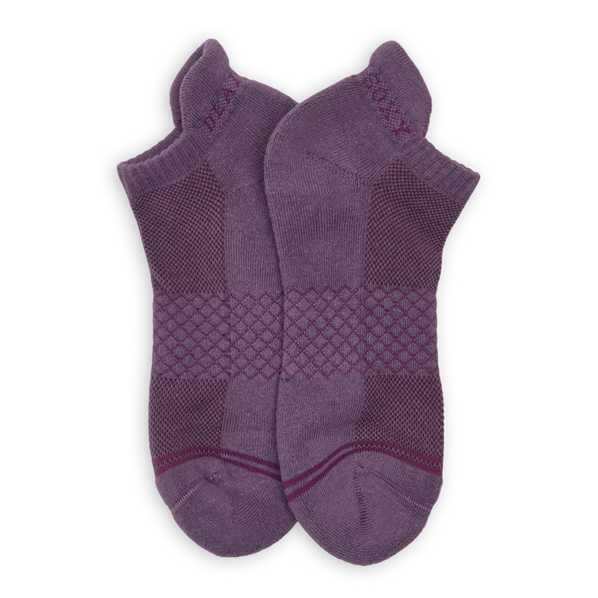 Orchid purple ankle socks blister tab