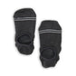 Beau no-show socks laid flat, showing solid charcoal