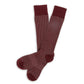Maroon and white birdseye dress socks lay flat image