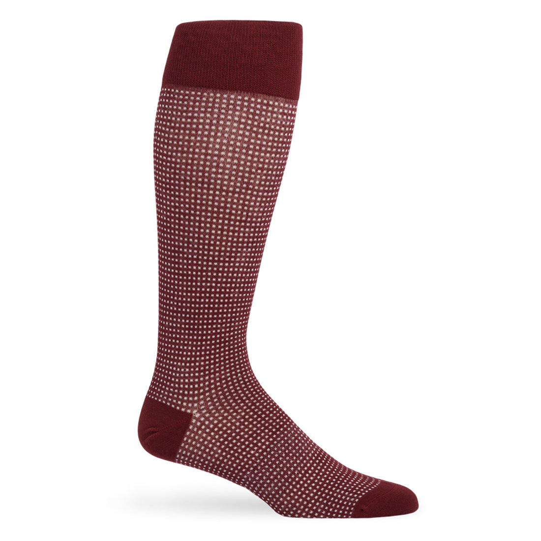 Wear DeadSoxy Maroon Birdseye Dress Socks