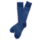 Navy blue and powder blue birdseye premium dress socks laid out flat