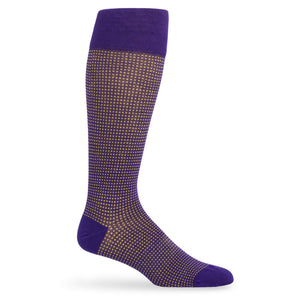 Wear DeadSoxy Purple / Gold Birdseye Dress Socks