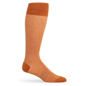 burnt orange and white birdseye