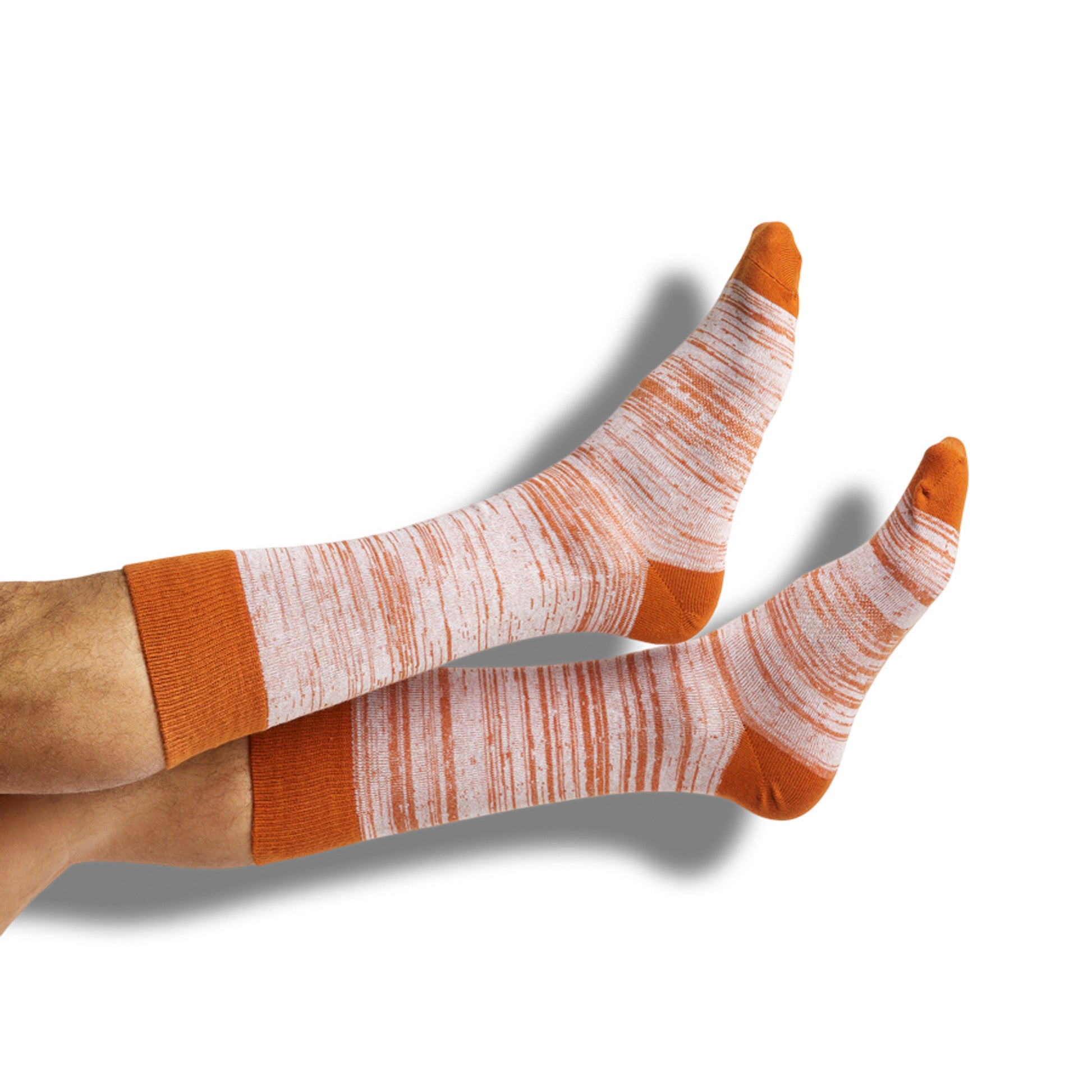 burnt orange and white marl dress socks