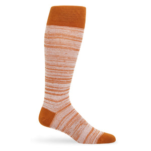 Marl dress socks with burnt orange and white blended colors
