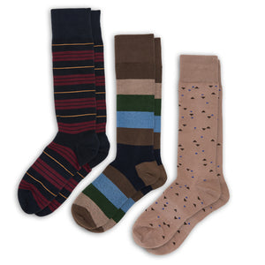 Dress Sock 3 Pack in classic designs