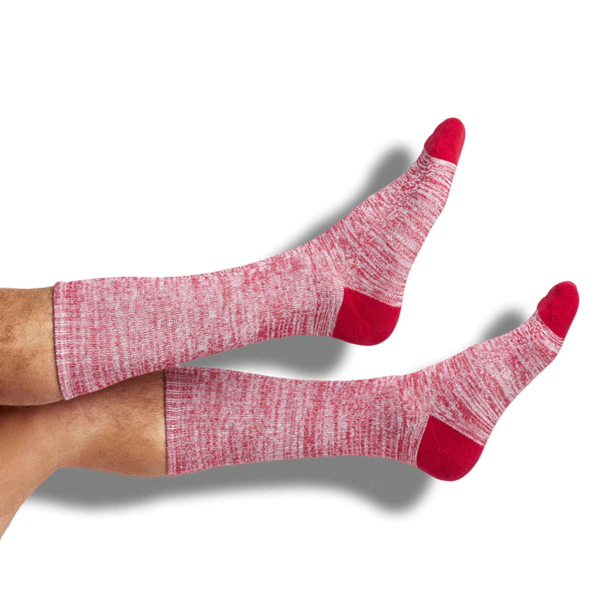 cardinal and white marl casual socks