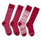 cardinal and white marl casual socks