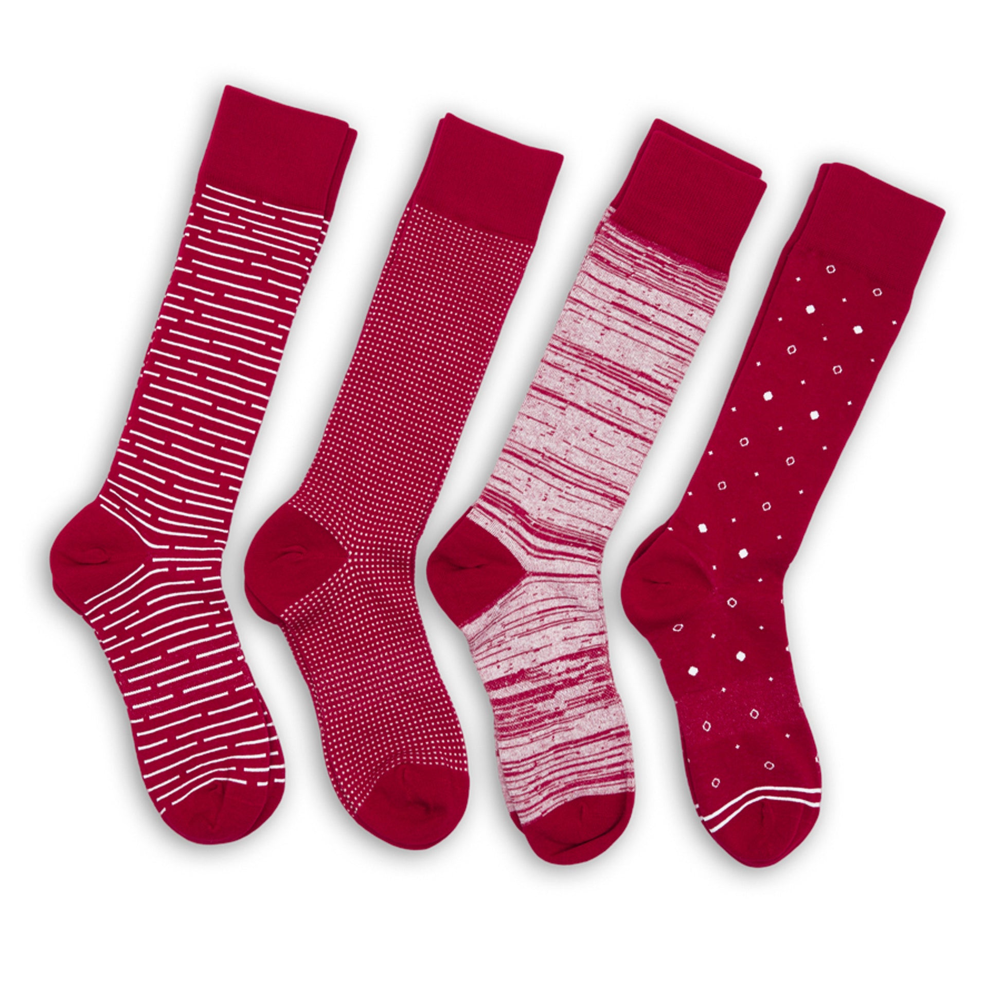 cardinal and white marl casual socks