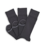 The Asher Charcoal Dress Socks 3-Pack