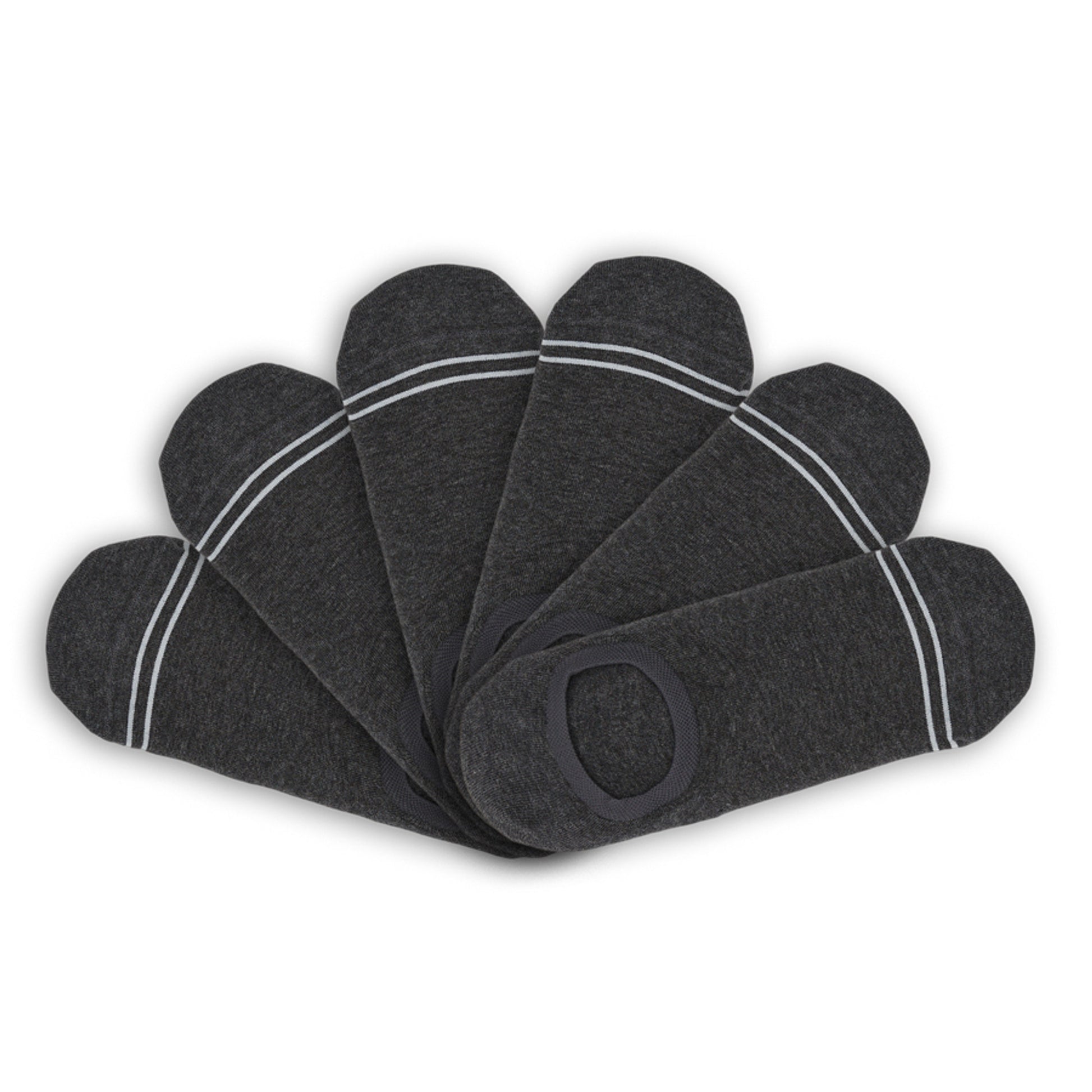 Wear DeadSoxy Charcoal Cotton No Show - 6 Pack