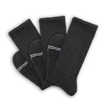 3-Pack of Charcoal Casual Crew Socks offering a simple, stylish design for everyday wear, perfect for pairing with sneakers.