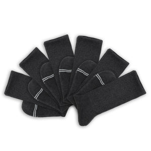 6-Pack of Charcoal Casual Crew Socks offering a simple, stylish design for everyday wear, perfect for pairing with sneakers.