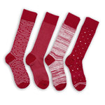 Wear DeadSoxy Crimson / White Dress Socks 4-Pack
